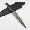 Vetus Dagger Knife with Sheath - Fixed Blade Martial Arts Knife - Dual Edge Blade For Outdoors;  Tactical;  Survival and EDC Double Egde Knife