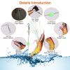 10Pcs Shrimp Bait Set Silicone Soft Lifelike Shrimp Fishing Lures with Luminous Sharp Hooks for Freshwater Saltwater