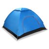 4 Persons Camping Waterproof Tent Pop Up Tent Instant Setup Tent w/2 Mosquito Net Doors Carrying Bag Folding 4 Seasons