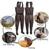 Sunocity Chest Fishing Waders for Men Women with Boots Waterproof, Nylon Chest Wader with PVC Boots & Hanger