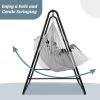 Hanging Padded Hammock Chair with Stand and Heavy Duty Steel