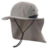 Wide Brim Sun Screen Hat With Neck Flap; Adjustable Waterproof Quick-drying Outdoor Hiking Fishing Cap For Men Women