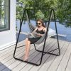 Hanging Padded Hammock Chair with Stand and Heavy Duty Steel